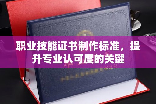 源城职业技能证书制作标准，提升专业认可度的关键