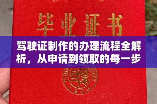 源城驾驶证制作的办理流程全解析，从申请到领取的每一步