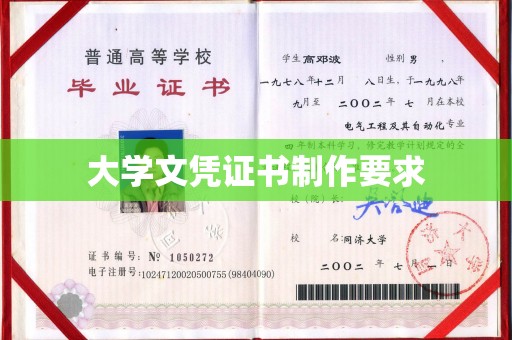 源城大学文凭证书制作要求