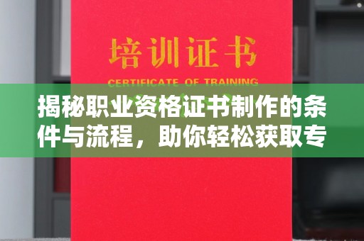 源城揭秘职业资格证书制作的条件与流程，助你轻松获取专业认证