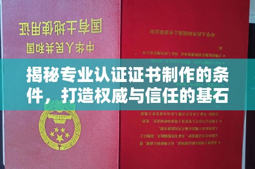 源城揭秘专业认证证书制作的条件，打造权威与信任的基石