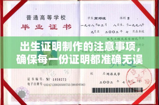 源城出生证明制作的注意事项，确保每一份证明都准确无误